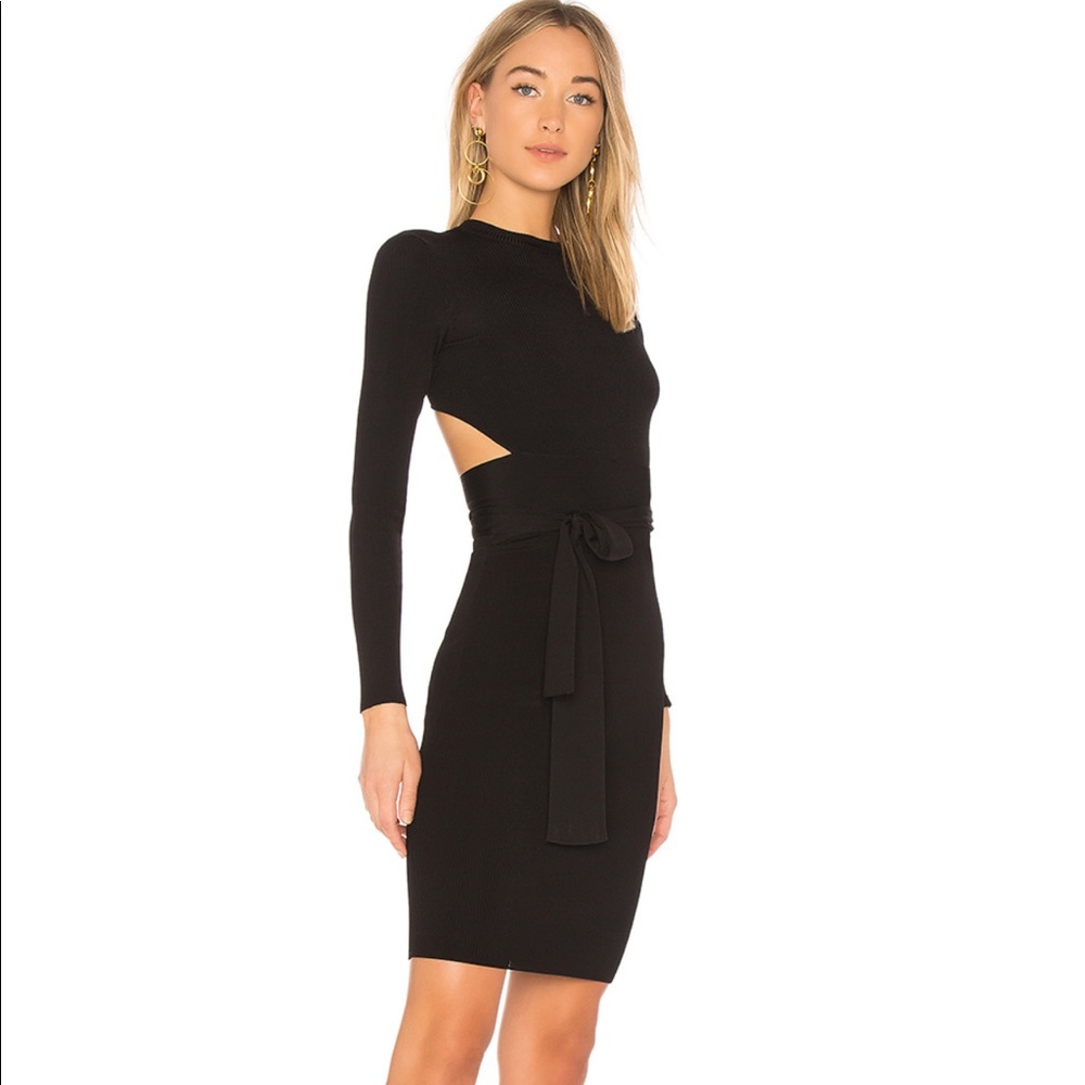 NEW NBD Desiree Black Wrap Dress XL Cocktail